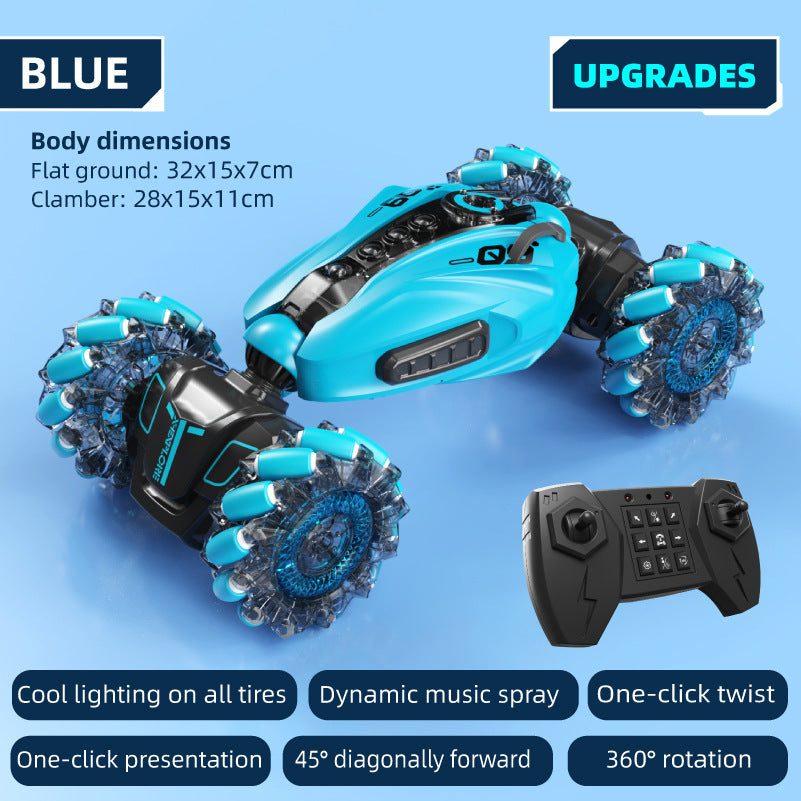 Light Music Twist Car Spray High-speed Car Toy Remote Control Car