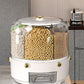 Large Food Storage Container 360 Rotating Rice Barrels Sealed Cereal Dispenser Rice Tank Grain Box Kitchen Storage Container